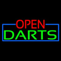 Open Darts With Blue Border Neonreclame