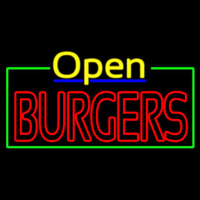 Open Double Stroke Burgers Neonreclame