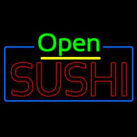 Open Double Stroke Green Sushi Neonreclame