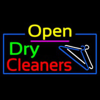 Open Dry Cleaners Logo Neonreclame