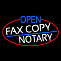 Open Fa  Copy Notary Oval With Red Border Neonreclame