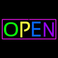 Open Multicolor Neonreclame