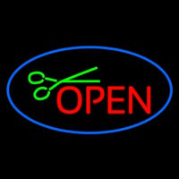 Open Oval Blue Neonreclame