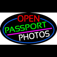 Open Passport Photos Oval With Blue Border Neonreclame