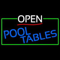 Open Pool Tables With Green Border Neonreclame
