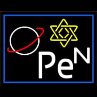 Open Psychic Blue Border Neonreclame