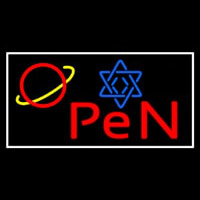 Open Psychic White Border Neonreclame