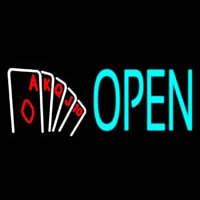 Open Royal Flush Poker Neonreclame