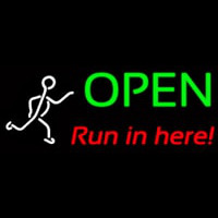 Open Run Ln Herei Neonreclame