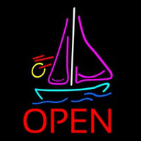 Open Sailboat Neonreclame