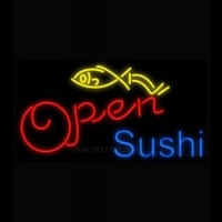 Open Sushi Fish Neonreclame