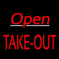 Open Take Out Neonreclame