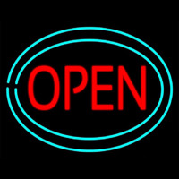 Open With Two Border Neonreclame