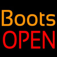 Orange Boots Open Neonreclame