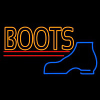 Orange Double Stroke Boots Neonreclame
