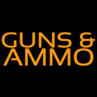 Orange Guns And Ammo Neonreclame