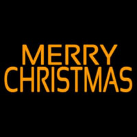 Orange Merry Christmas Tree Neonreclame