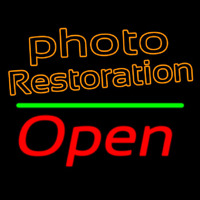 Orange Photo Restoration With Open 2 Neonreclame