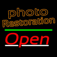 Orange Photo Restoration With Open 3 Neonreclame