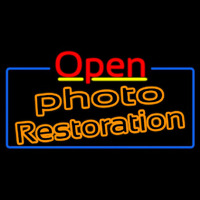 Orange Photo Restoration With Open 4 Neonreclame