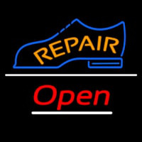 Orange Repair Shoe Logo Open Neonreclame