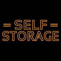 Orange Self Storage Block With Line Neonreclame