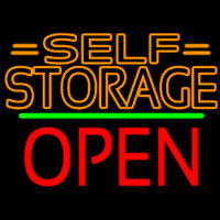Orange Self Storage Block With Open 1 Neonreclame