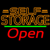 Orange Self Storage Block With Open 2 Neonreclame