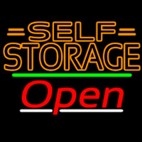 Orange Self Storage Block With Open 3 Neonreclame