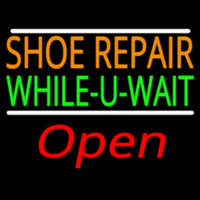 Orange Shoe Repair Green While You Wait Open Neonreclame