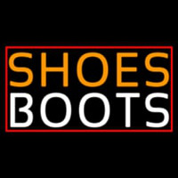 Orange Shoes White Boots With Border Neonreclame