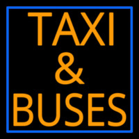 Orange Ta i And Buses With Border Neonreclame