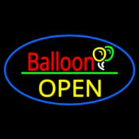 Oval Block Open Balloon Neonreclame