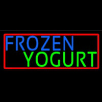 Oval Blue Green Frozen Yogurt Neonreclame