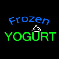 Oval Blue Green Frozen Yogurt Neonreclame