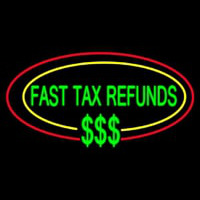 Oval Fast Ta  Refunds Neonreclame