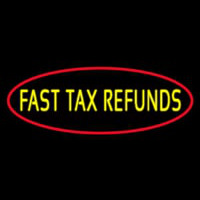 Oval Fast Ta  Refunds Neonreclame