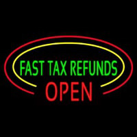 Oval Fast Ta  Refunds Open Neonreclame