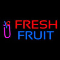 Oval Fresh Fruit Smoothies Neonreclame