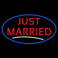 Oval Just Married Neonreclame