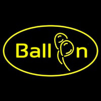 Oval Yellow Balloon Neonreclame