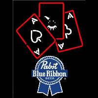 Pabst Blue Ribbon Ace And Poker Beer Sign Neonreclame