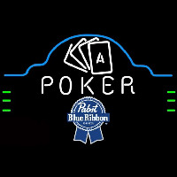 Pabst Blue Ribbon Poker Ace Cards Beer Sign Neonreclame