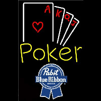 Pabst Blue Ribbon Poker Ace Series Beer Sign Neonreclame