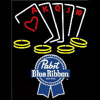 Pabst Blue RibbonPoker Ace Series Beer Sign Neonreclame