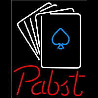 Pabst Cards Beer Sign Neonreclame