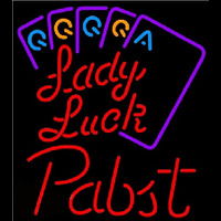Pabst Lady Luck Series Beer Sign Neonreclame