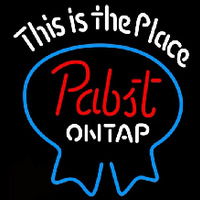 Pabst Light This is the Place Beer Sign Neonreclame