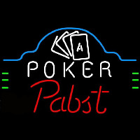 Pabst Poker Ace Cards Beer Sign Neonreclame