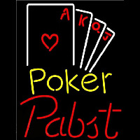 Pabst Poker Ace Series Beer Sign Neonreclame